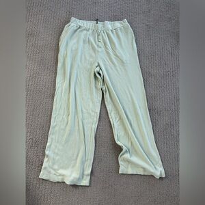 Anthropologie Mint Green Textured Pants